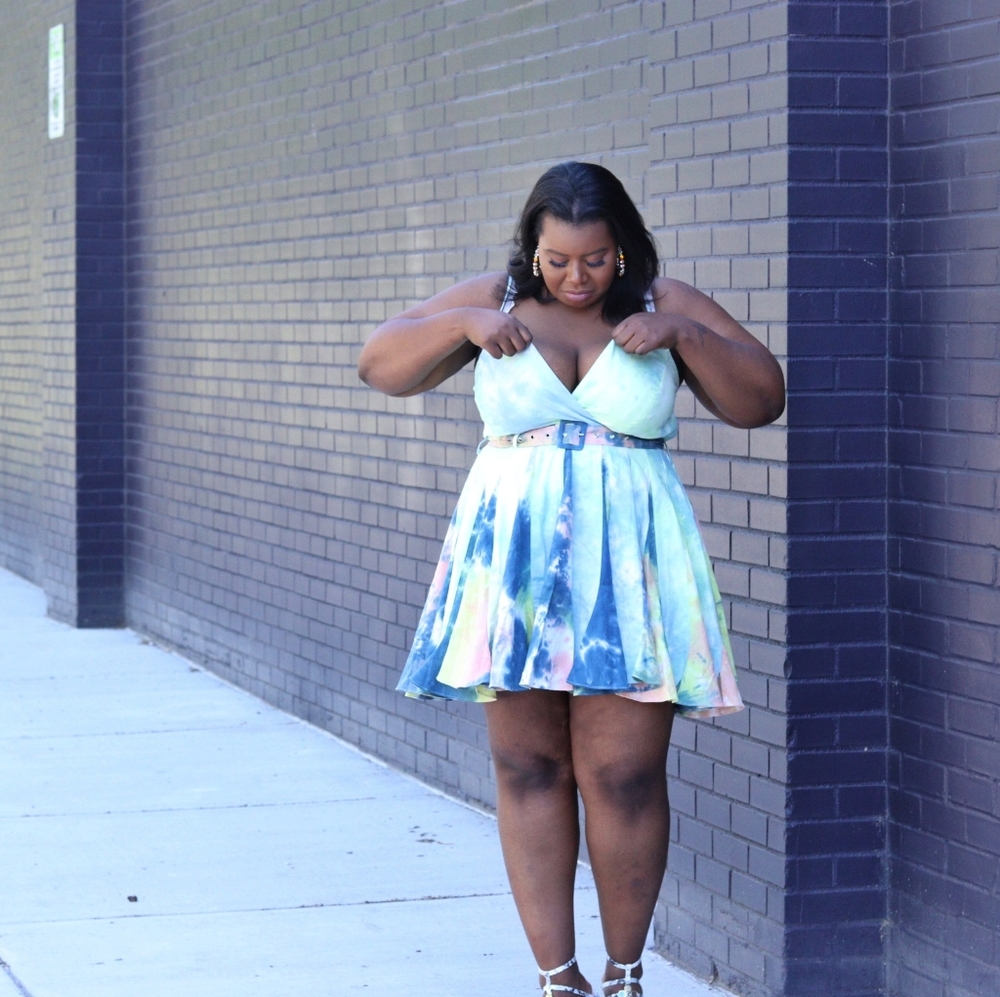 Latiste Tie-Dye Mini Dress